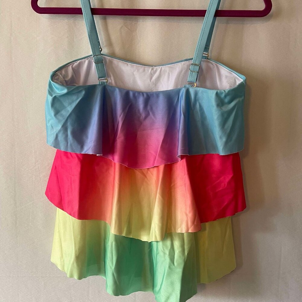 Layered Ruffle Cami Tankini Set - Picture 2 of 3